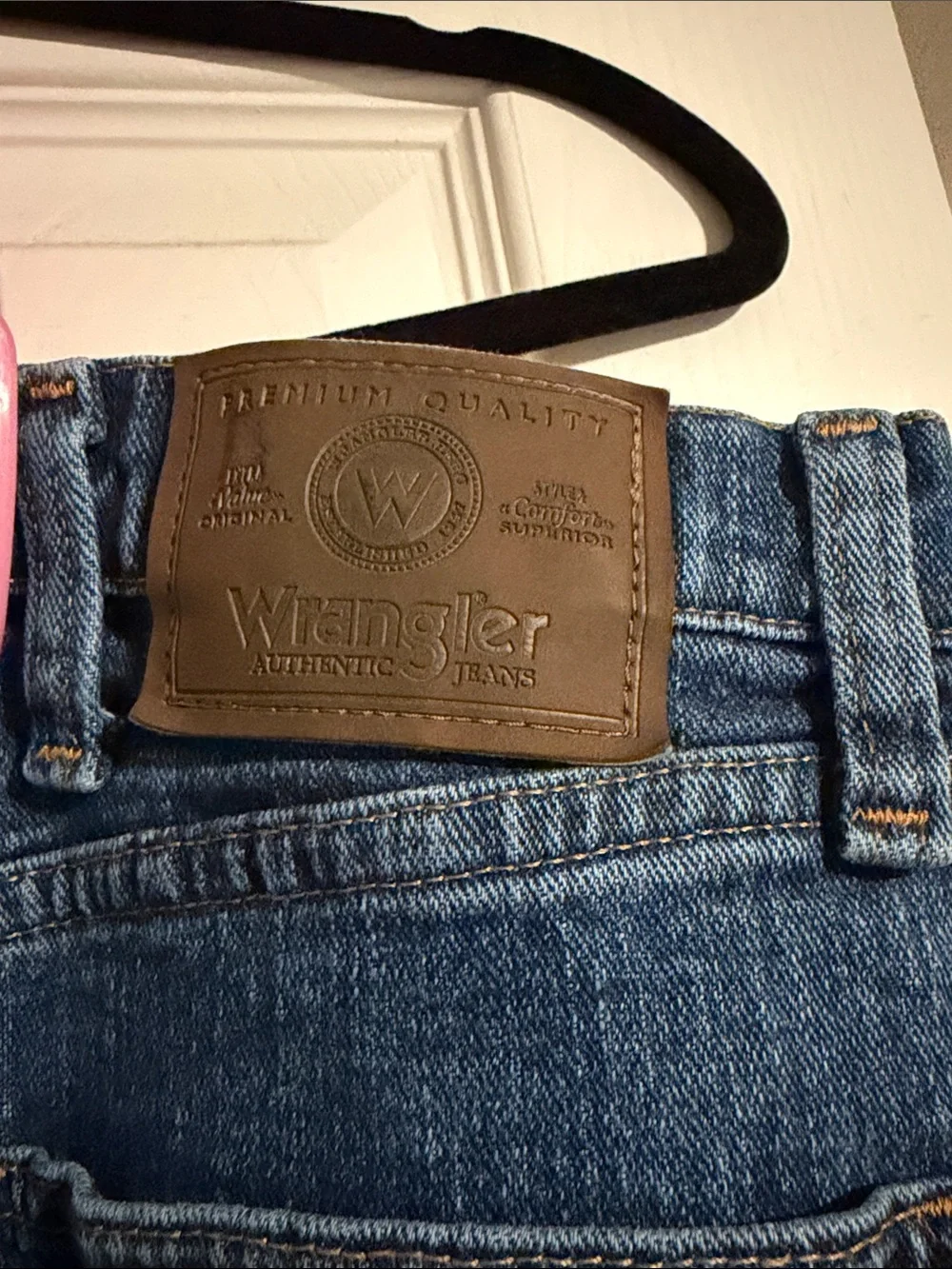 Wrangler Straight-Leg Blue Denim Jeans